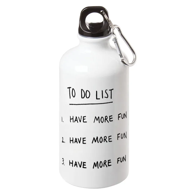 To Do List Спортивная бутылка для воды с карабином кемпинга на открытом воздухе