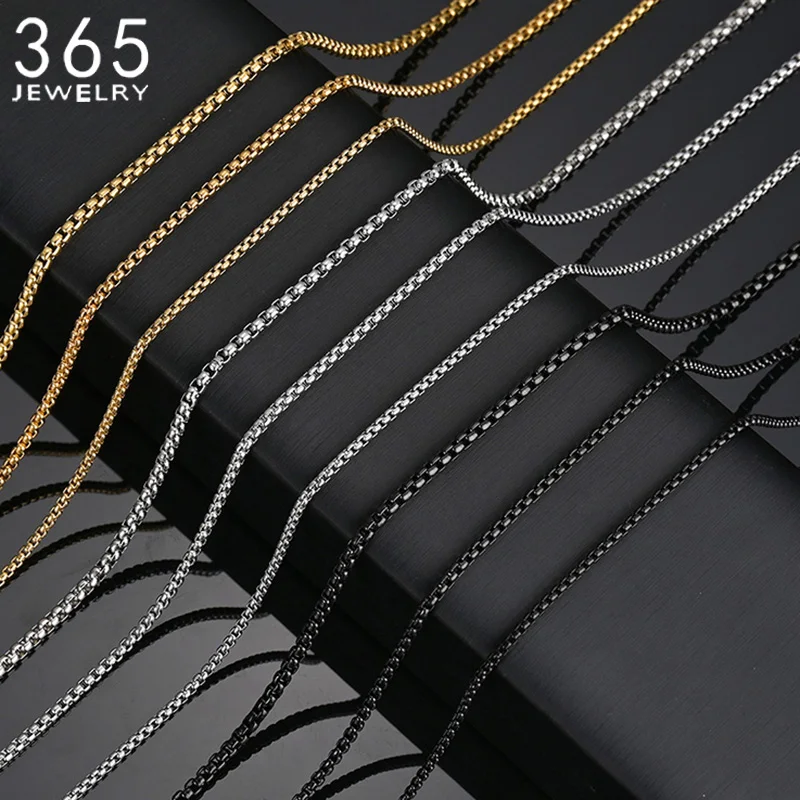 Цепочка из нержавеющей стали для мужчин ожерелье золотого и черного цвета в