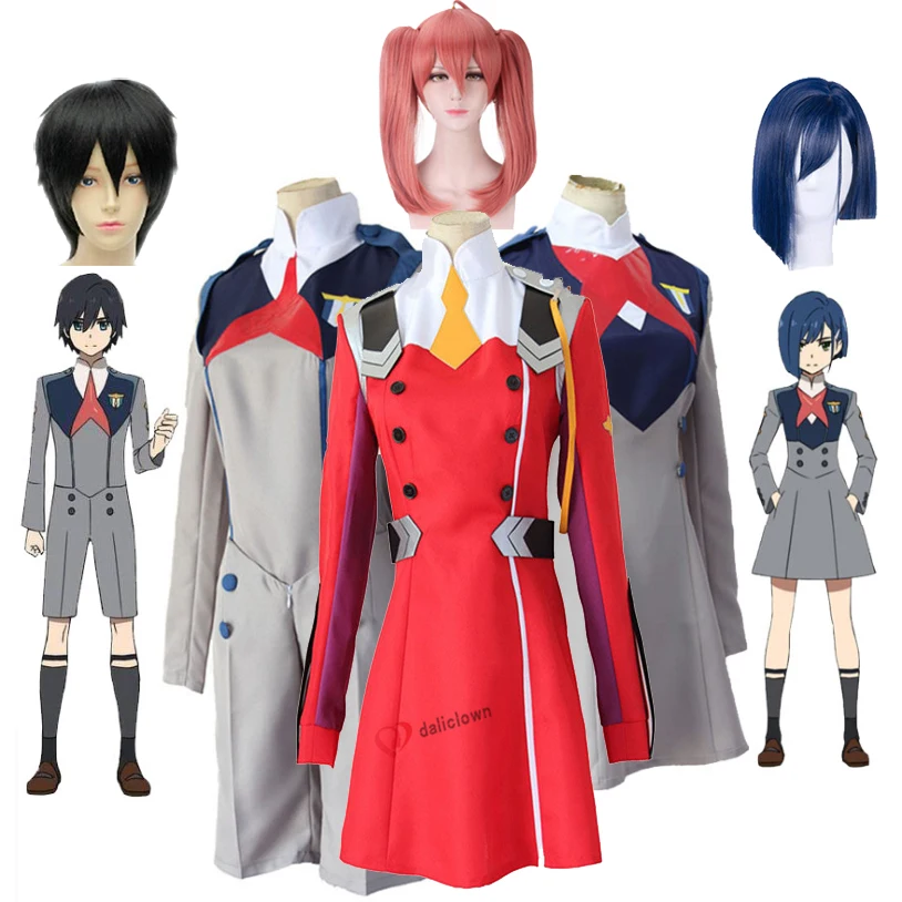 Костюм для косплея HIRO ICHIGO MIKU kocoro Zero Two школьная форма парик аниме костюм на