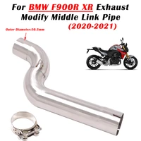 for bmw f900r f900xr f 900 r xr f900 r 2020 2021 motorcycle exhaust escape modify muffler middle link pipe 51mm connecting pipe