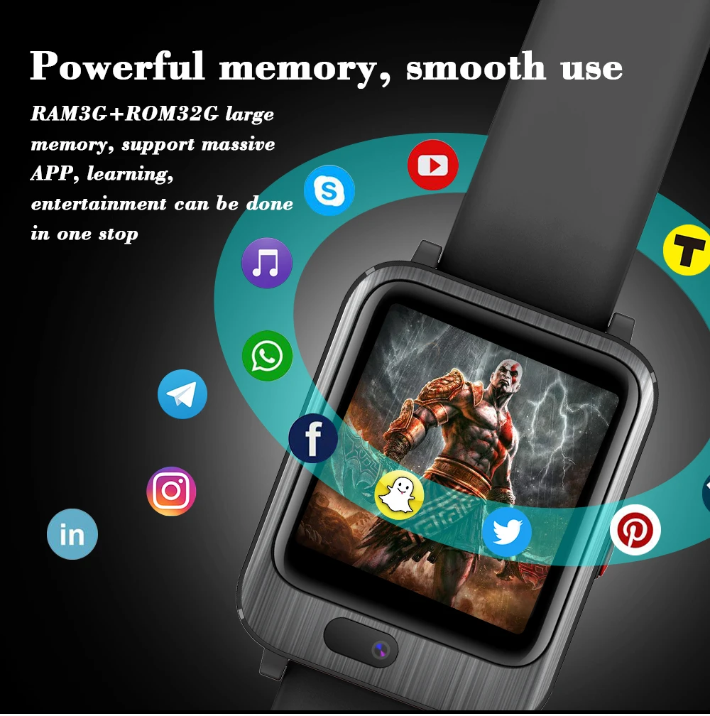 Torntisc LEM11 4G Смарт часы Android 7,1 3 ГБ 32 ГБ 1200 мАч банк питания беспроводной Bluetooth динамик с Wi-Fi gps для мужчин