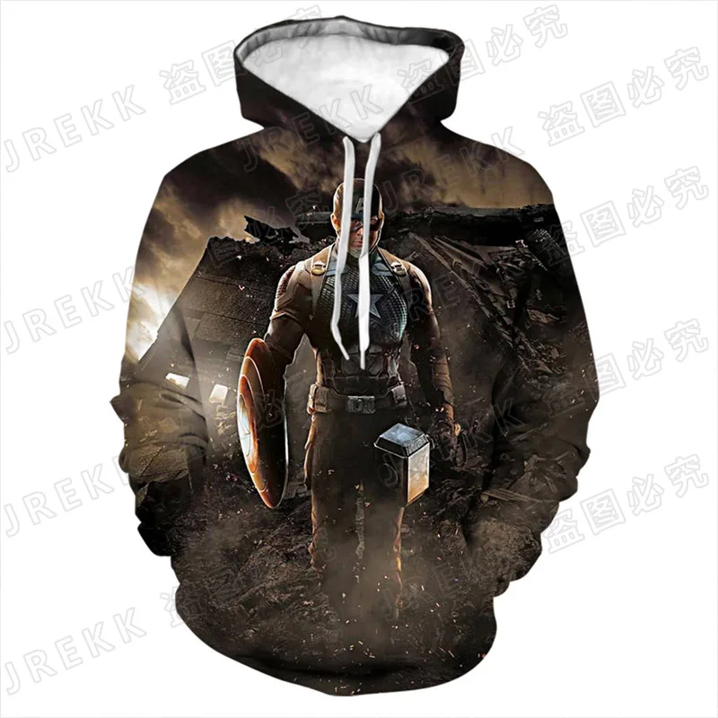 

2021 New Fashion Casual Captain America Hoodies 3D Print Men Women Children Sweatshirts Cool Marvel Streetwear Pullover Tops