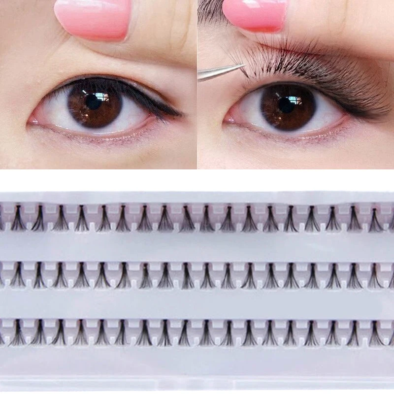 

Wholesale 5-50box Individual Eyelash Extension False Eyelashes Natural Soft Mink Eyelashes 3D VOLUME Makeup Individual Lashes