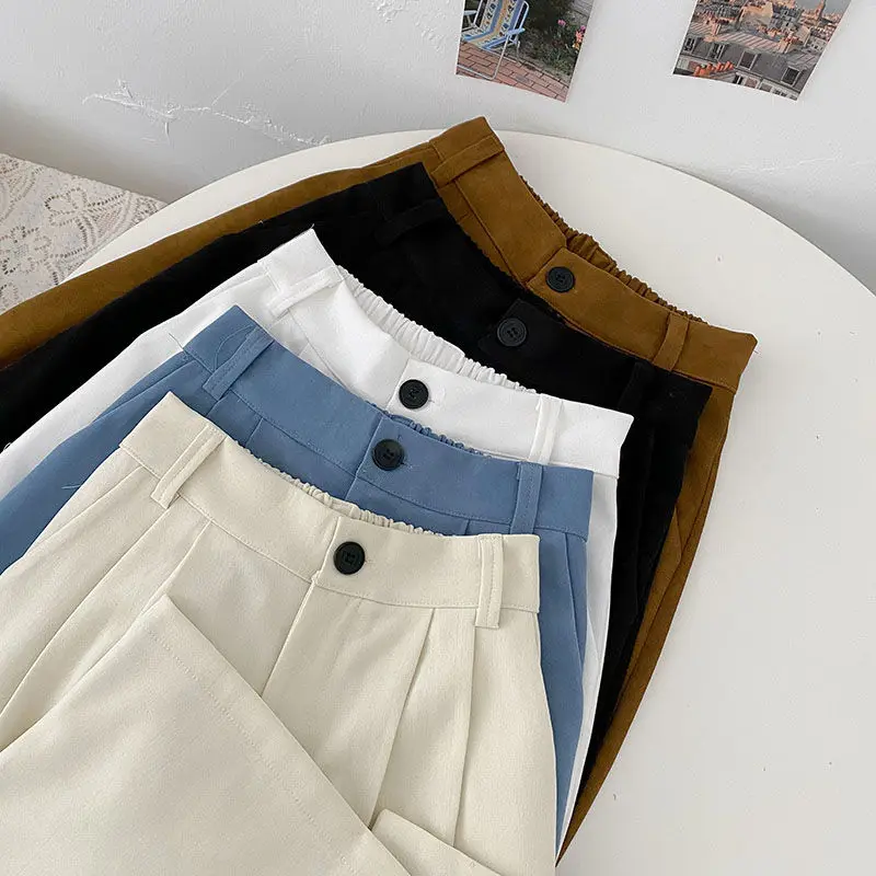 Новые весенние брюки с широкими штанинами женские драпированные Элегантные