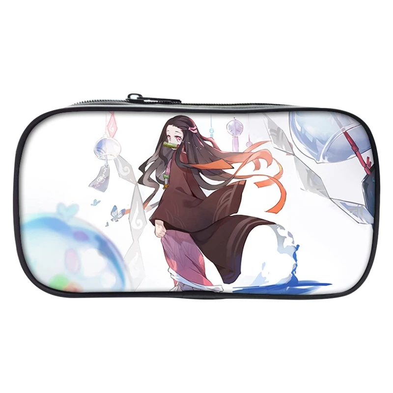 

Japan Anime Demon Slayer: Kimetsu No Yaiba Kamado Nezuko Cosplay Student Pen Bag Pencil Case Cosmetic Bag StorageBag Xmas Gifts