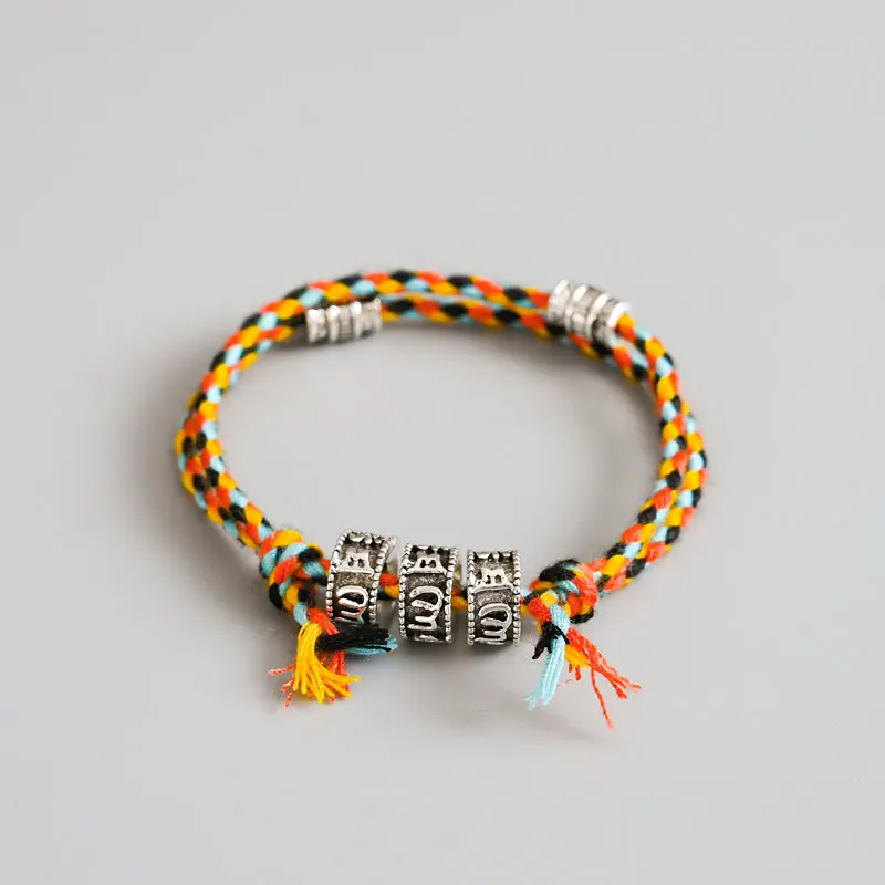 Тибетские буддистские браслеты из сплава с бусинами пара мантра шестью словами