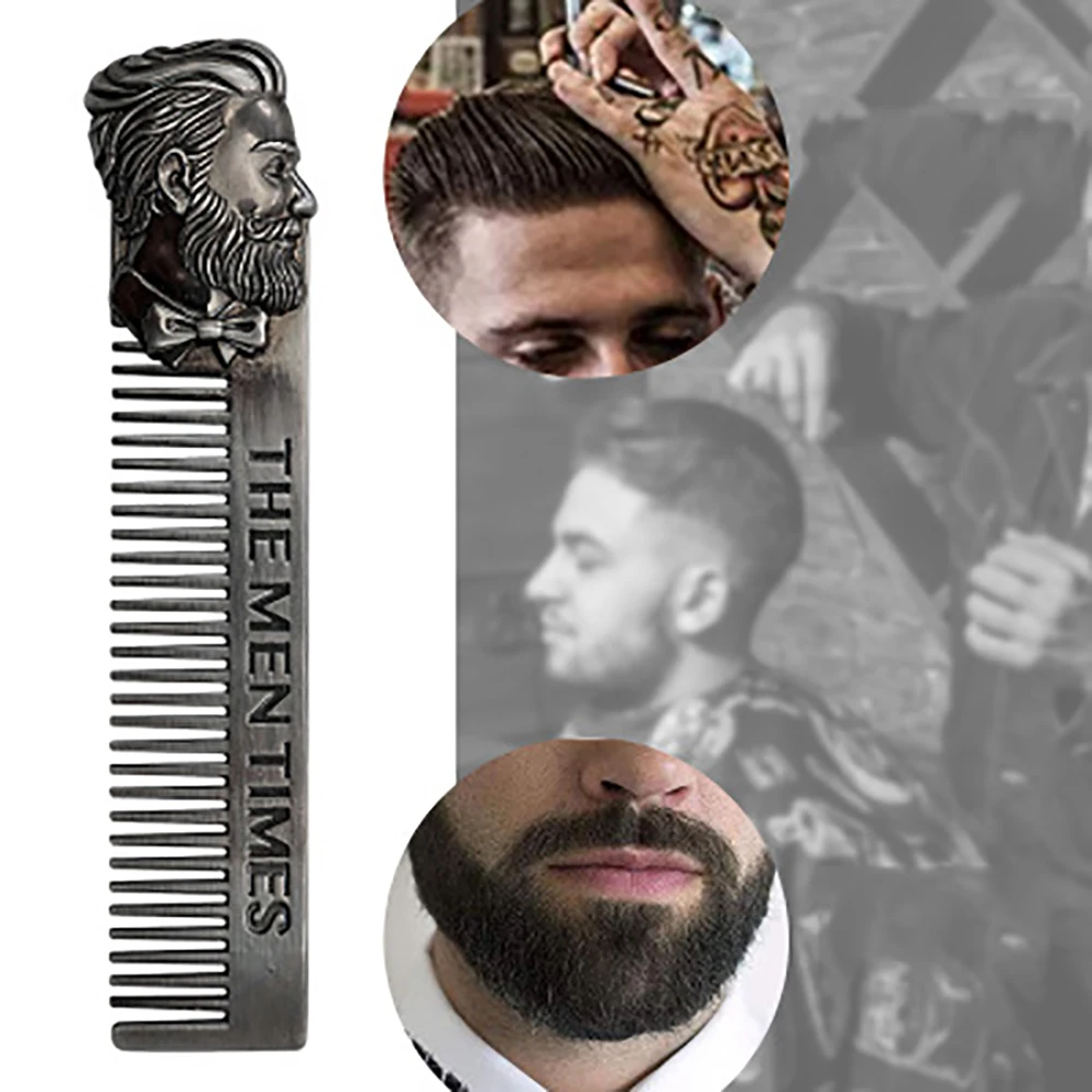 Крутая Мужская расческа из нержавеющей стали мужской инструмент для