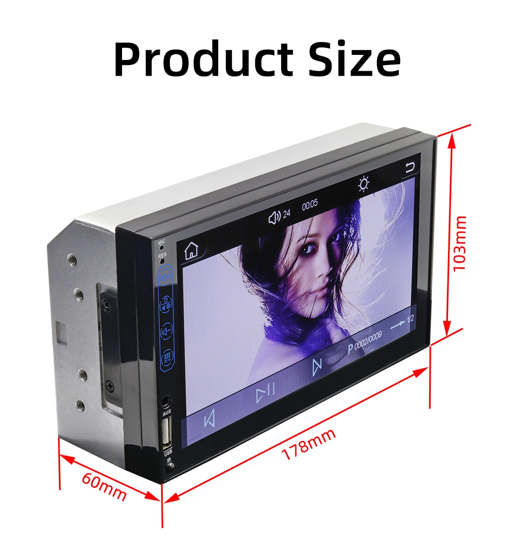 New 2 DIN Car Radio 7" Touch Screen Stereo Bluetooth MP5 Multimedia Player Supports Android/Apple Carplay /IOS Mirror Connection |
