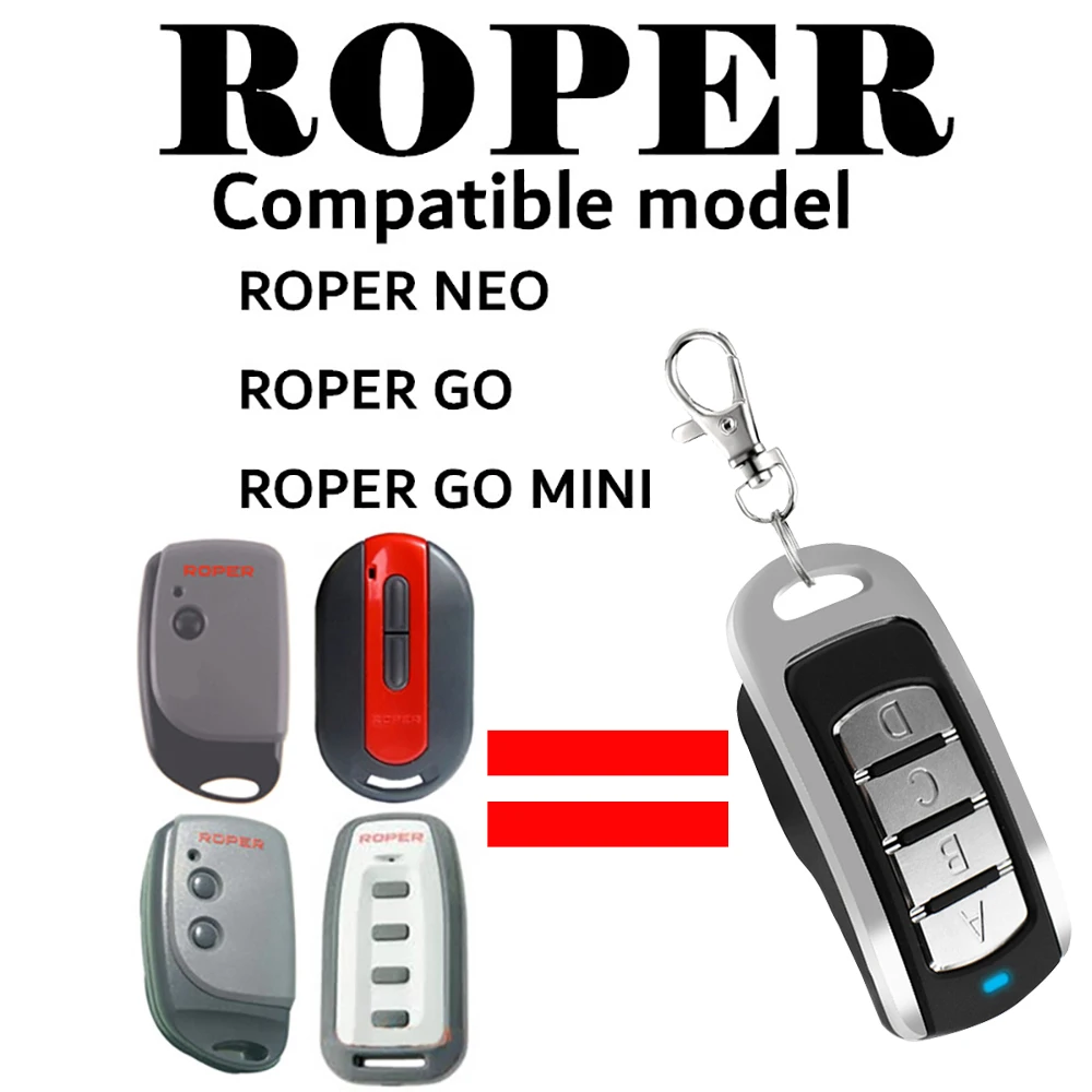 Пульт дистанционного управления для ворот ROPER NEO, совместимый с воротами ROPER, пульт дистанционного управления для гаражных ворот, 433 МГц, непр...