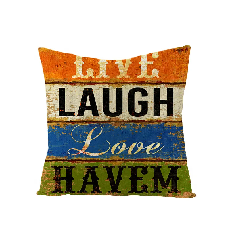 1 шт. Ретро Классический чехол для подушки с надписью домашний декоративный