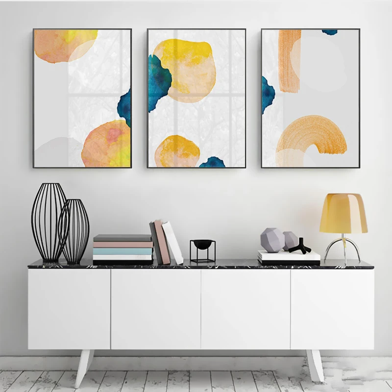 

Nordic Abstract Watercolor Canvas Art Painting For Living Room Bedroom Posters And Prints Wall Modern Contracted Home Decoration