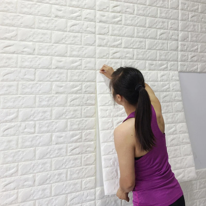 

Self-adhesive Wallpaper Bedroom Warm 3d Stereo Wall Stickers Wallpaper Background Wall DIY Decorative Waterproof Stickers
