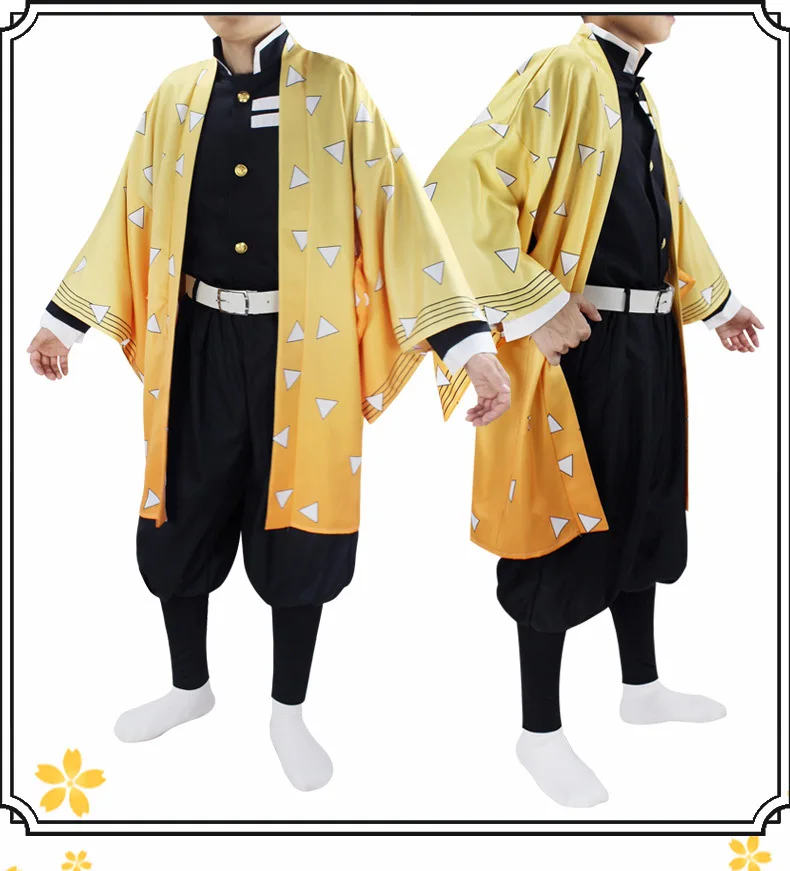Костюм-кимоно для детей и взрослых агатсума зенитсу из аниме рассекающий демонов