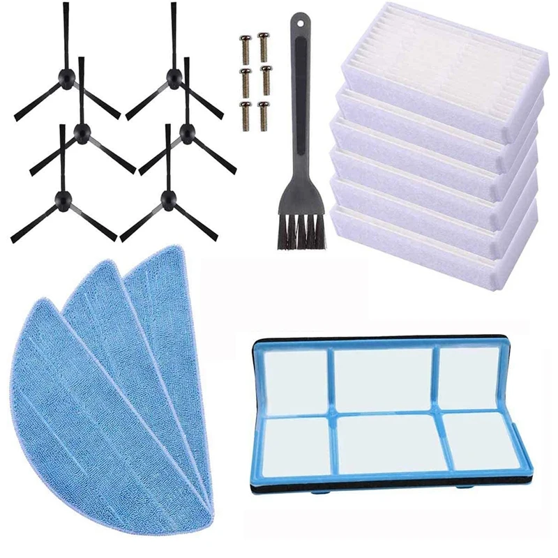 

16Pcs Replacement Accessories Parts , Primary Filter, Hepa Filter for ILIFE V3 V3S V5 V5S V5S Pro Robot Vacuum Cleaner
