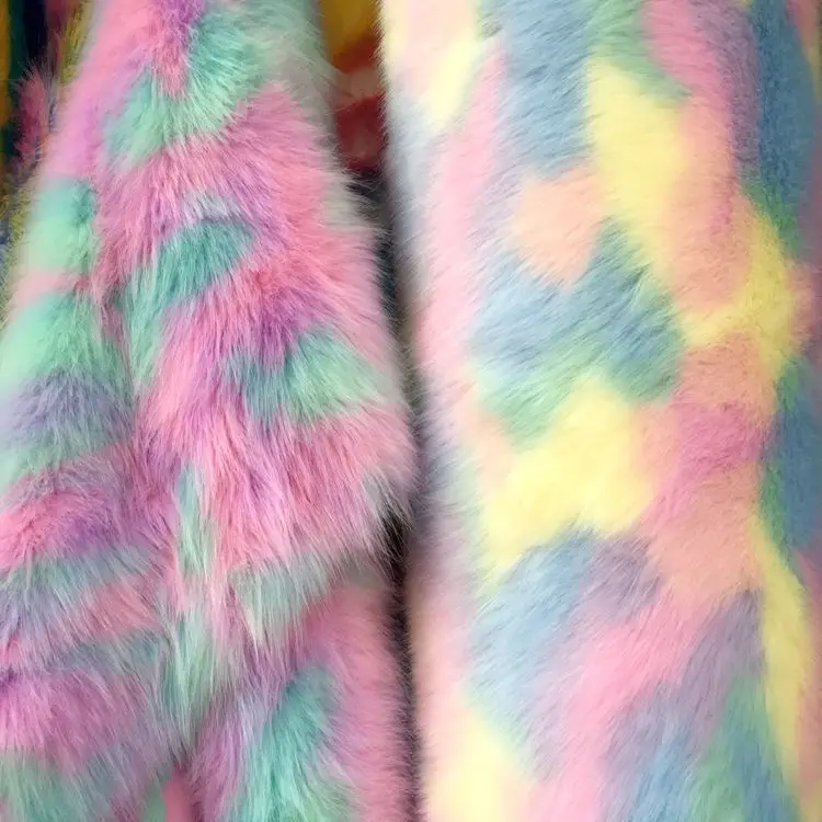 Искусственный мех имитация лисьего меха камуфляжная одежда модная шаль жилет