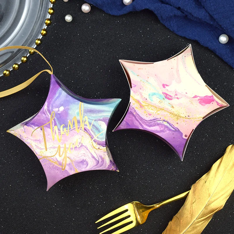 Новая пентаграмма бумажная коробка для конфет подарков на свадебную вечеринку