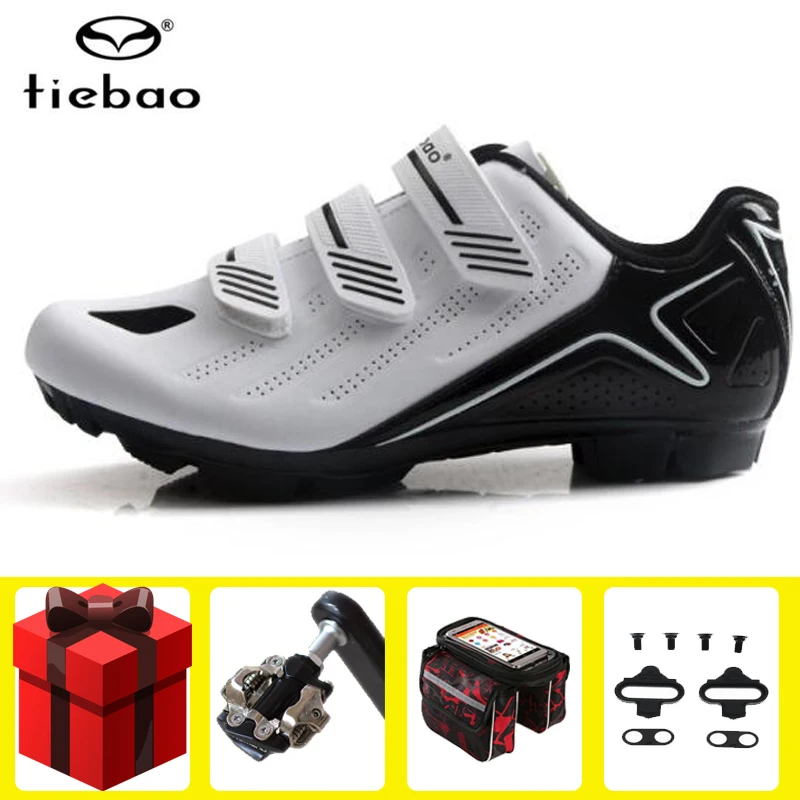 

Tiebao Sapatilha Ciclismo Mtb Cycling Mountain Bike Shoes 2021 Men Sneakers Women Mtb Pedals Self-locking Athletic Bike Shoes