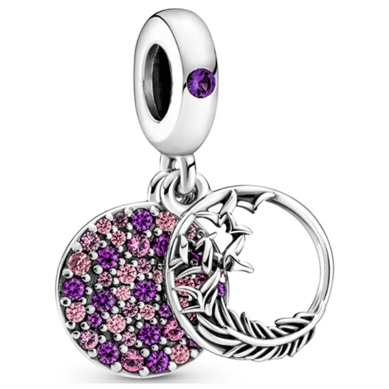 

2021 New 925 Sterling Silver Pan Charm Feather Pendant Is Suitable For Diy Bracelet As Jewelry