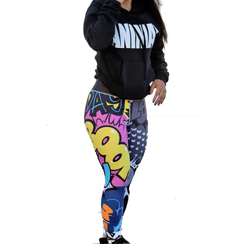 Женские леггинсы с цифровой печатью CAIDA легинсы для тренировки высокой талией и