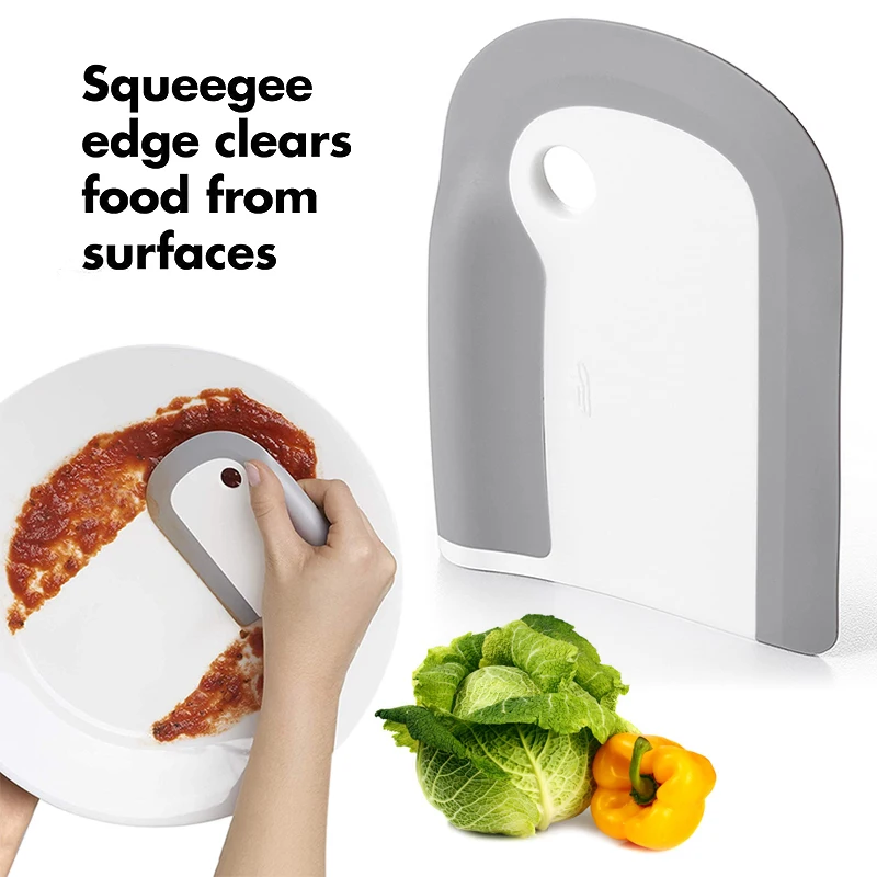 

Kitchen Integrated Soft Rubber Scraper Soft Plastic Plate Cleaning Tool Tableware Scraper Cleaning Brush