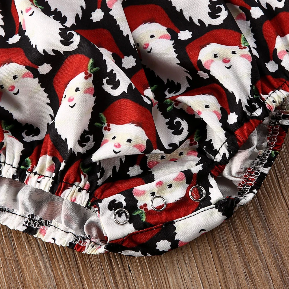 Мой первый Рождественский комбинезон для маленьких девочек с коротким рукавом и