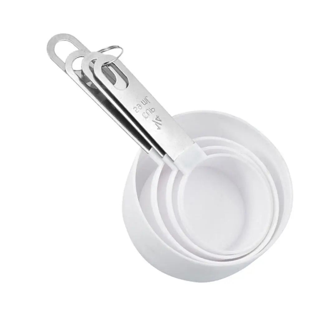 

4pcs/Lot Graduated Measuring Spoon Cup Stainless Steel PP Baking Measurement Tool Green Measuring Cup