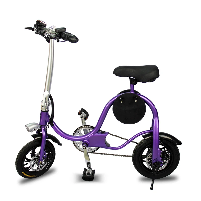 Портативный мини складной электрический велосипед с 12 дюймовым литиевым