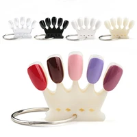 4 colors professional salon practice card crown shape display clear detachable display board false nail tips set