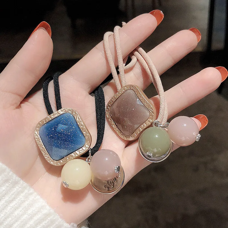 Корейские темпераментные резиновые Звездные Бусы Желе повязка на голову Толстая