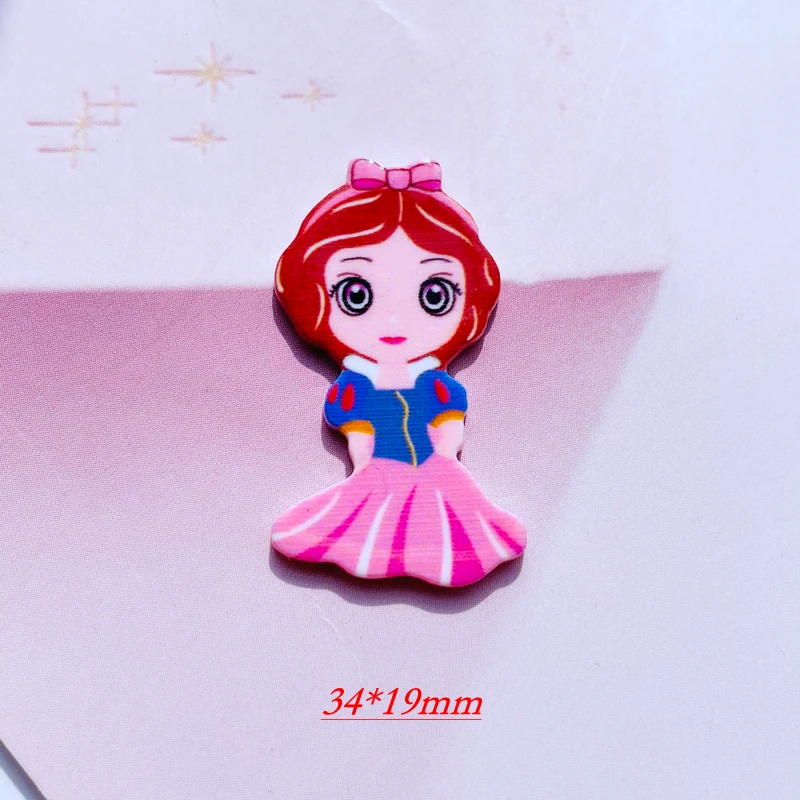 

10 / 20 Cartoon Lovely Princess Fflat DIY Crafts Scrapbook Hair Bow Center Accessories Embellishment Accessories 005