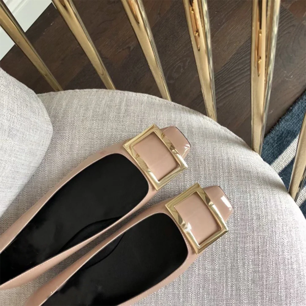 

2020 women's fashion trend soft leather flat shoes