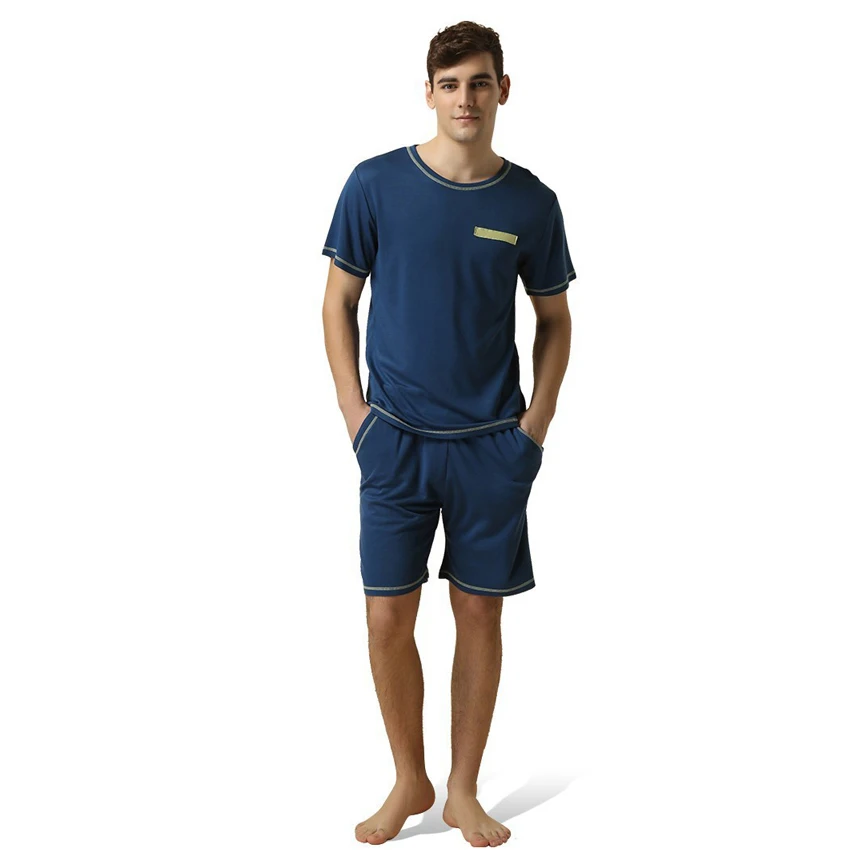 Брендовый пижамный комплект для пары вязаная Домашняя одежда из модала