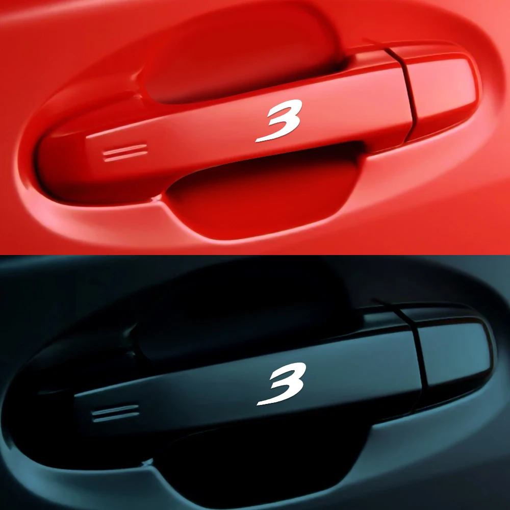 4 шт. светоотражающие 3D-наклейки на дверную ручку автомобиля | Автомобили и