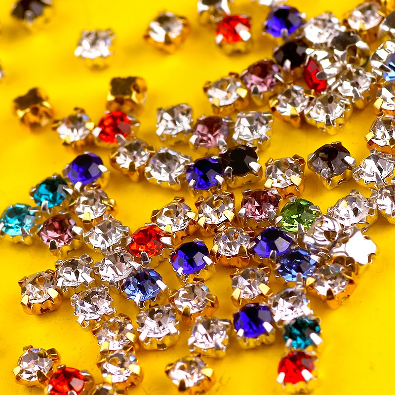 Mix Цвет бриллиантами камни и кристаллы для рукоделия пришить стразы одежды страз