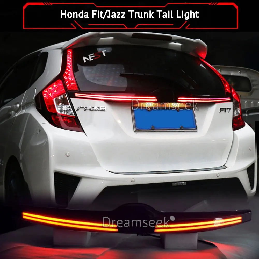 Задний бампер светильник для Honda Fit Джаз горки 2014 2015 2016 Красный Светодиодный