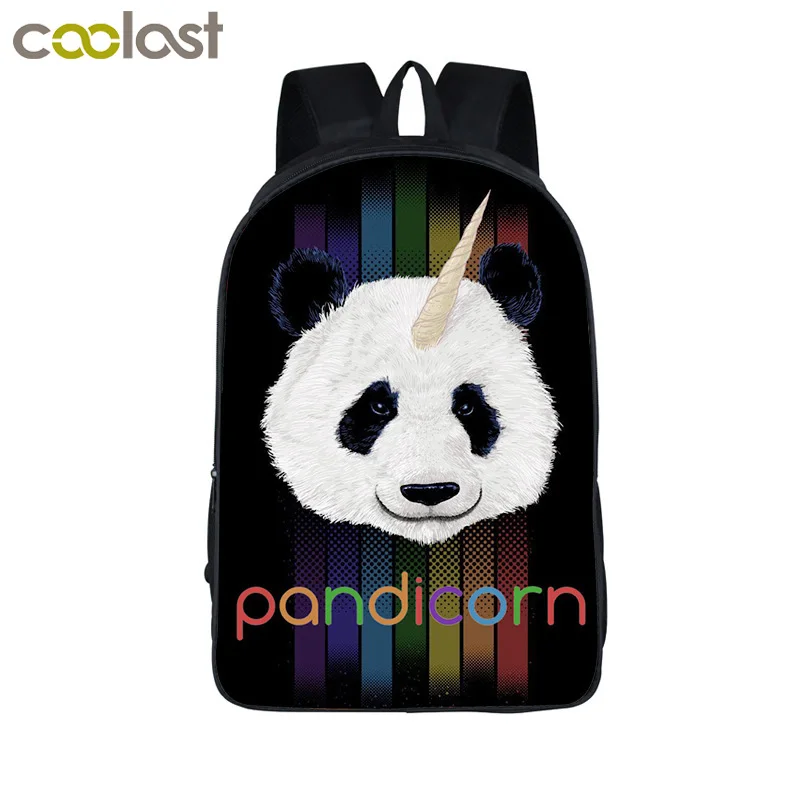 Забавный рюкзак Pandicorn для девочек подростков детские школьные рюкзаки с рисунком