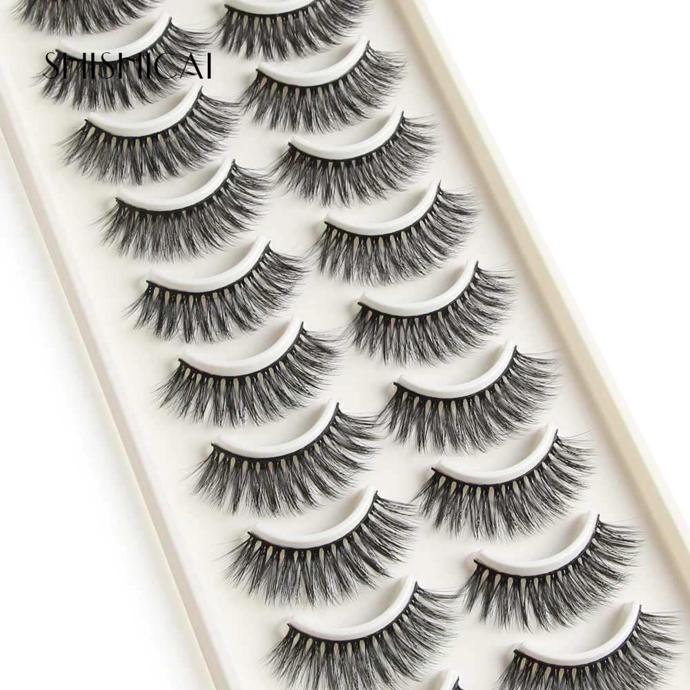 4/10 пар искусственные норковые ресницы 3d накладные натуральные длинные | Красота