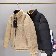 Down Jacket Warm Cotton Jacket Men and Women Wear Loose Stand Collar Jacket Thickened Warm Jacket Cotton Jacket on Both Sides