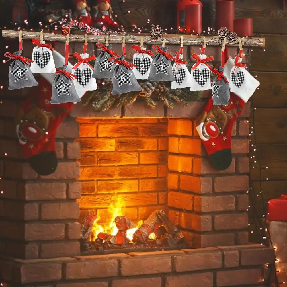 Рождественские Сумки с календарем календарь для самостоятельной сборки сумка