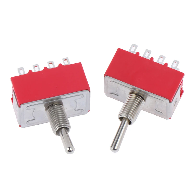 

High Quality 2pcs Red 12 Pins 2/3 Positions Mini Toggle Switch MTS - 402,MTS - 403