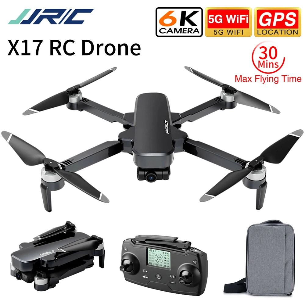 

JJRC X17 Улучшенный GPS 5G WiFi 6K HD камера 2-осевой карданный оптический поток Pos. Бесщеточный складной RC Дрон Квадрокоптер RTF