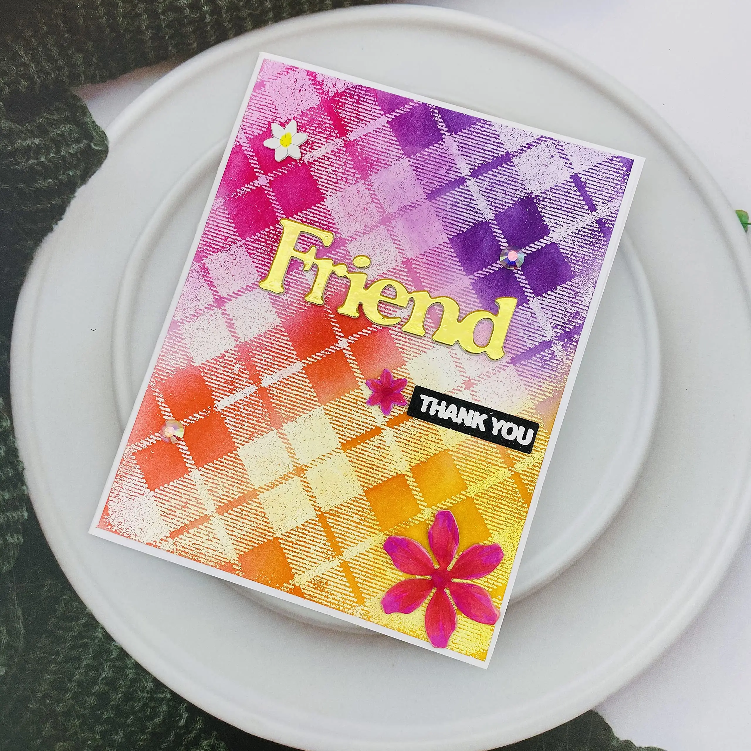 Alinacutle полосатый вырезанный с чувствительностью прозрачный штамп баннер