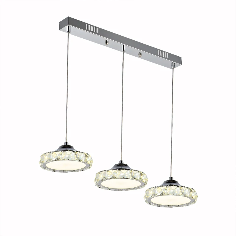 Modern Crystal Pendant Lights 3 heads Romantic Hanging Lamp for Dining Room  Kitchen Island Pendant Lights Home Decor