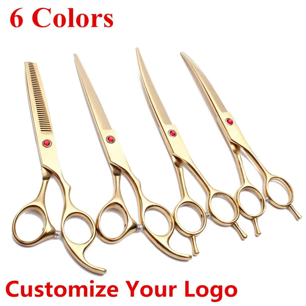 7 0 ножницы для нарезки домашних собак изогнутые с острым краем стрижки кошек и