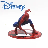 disney marvel avengers anime spider man doll action belt base toy collection birthday child gift model