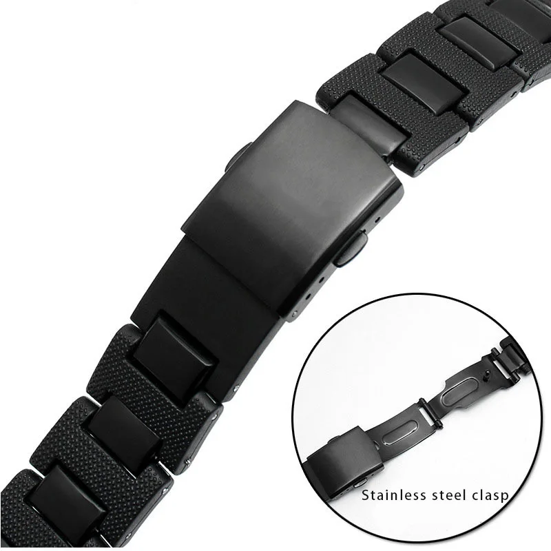 

Black Plastic starps For Casio G-SHOCK DW-5600 DW6900 DW9600 GW-M5610 watchband with Steel Buckle 16mm Men Bracelet Accessories