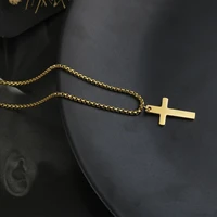 stainless steel mens cross necklace ladies jesus prayer cross necklace couple necklace thick chain gold chain couple gift