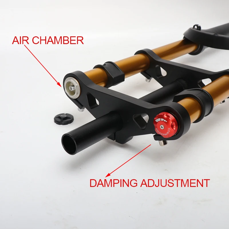 Mountain bike fork 26/27.5/29er Double Shoulder Air Resilient Oil Damping For Disc Brake Suspension Fork Bicycle Accessory | Спорт и