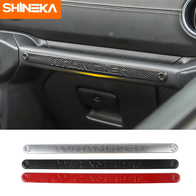 

Interior Mouldings For Jeep Wrangler JL 2018+ Co-pilot Center Console handle Strip Trims Stickers Accessories For Jeep Wrangler