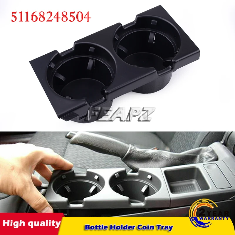 

Car Center Console Water Cup Dual Bottle Holder Coin Tray For Bmw 3 Series E46 318I 320I 97-07 51168217953 51168248504